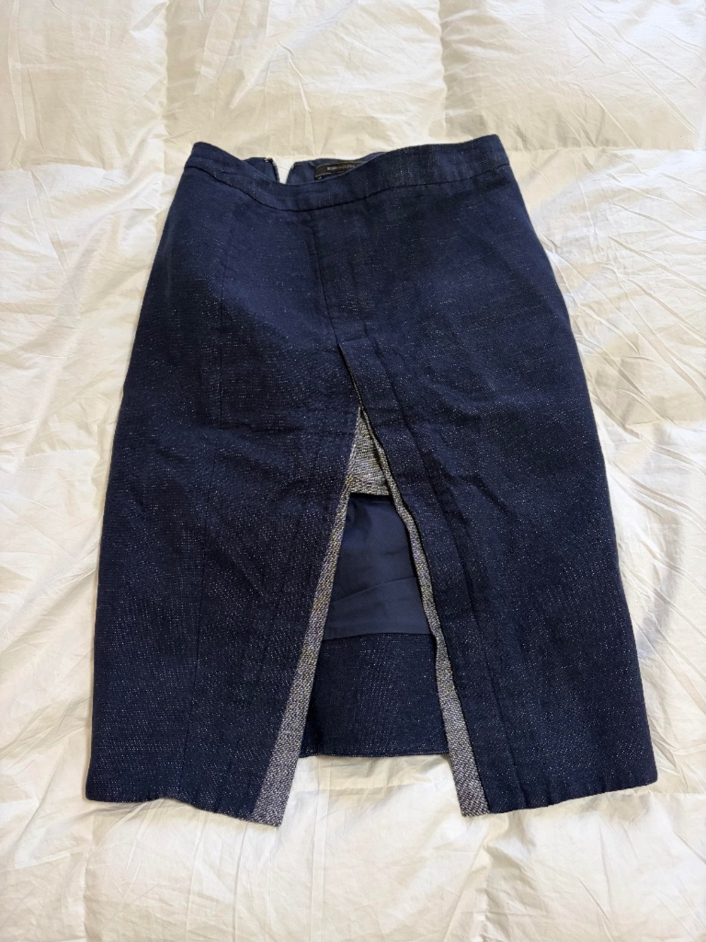 BCBG Maxazria Denim Skirt with Slit